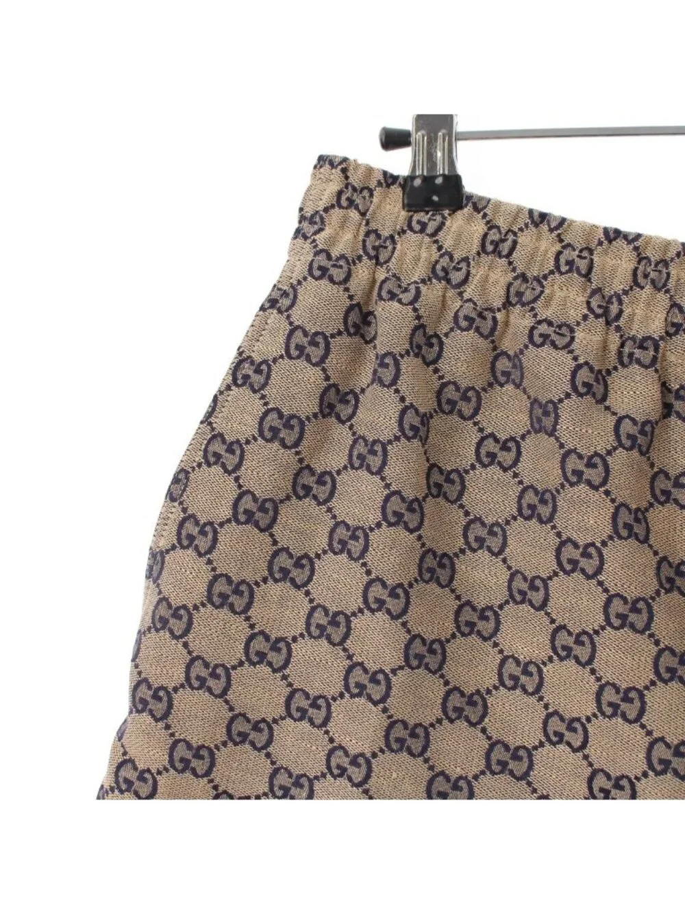 Gucci GG Supreme Linen Shorts Blue Beige 44